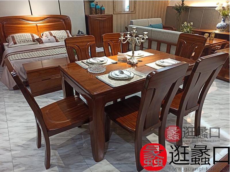 红瑞德新中式餐厅餐桌椅
