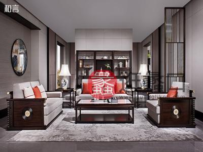 君诺家居·一品海棠·和言家具新中式客厅沙发606沙发