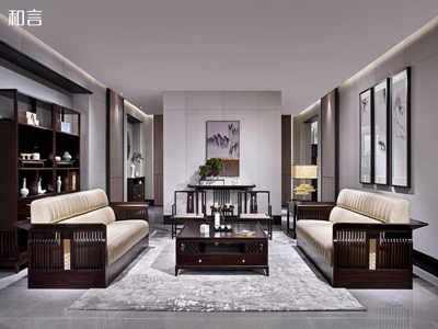 君诺家居·一品海棠·和言家具新中式客厅沙发605沙发