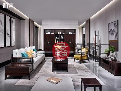 君诺家居·一品海棠·和言家具新中式客厅沙发603沙发