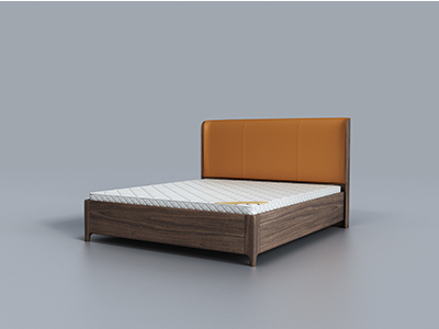 摩卡生活家具中式卧室床头+床架