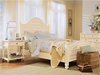PULASKI家具·爵典家居美式品质款卧室白色实木床