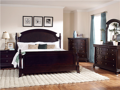 PULASKI家具·爵典家居美式卧室实木双人大床/梳妆台