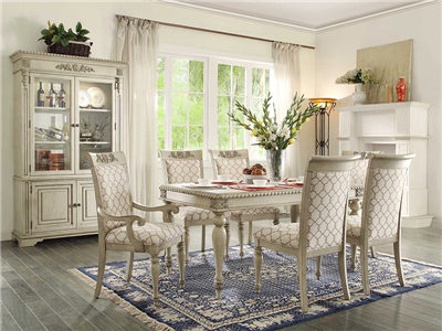 PULASKI家具·爵典家居美式白色餐厅实木餐桌椅