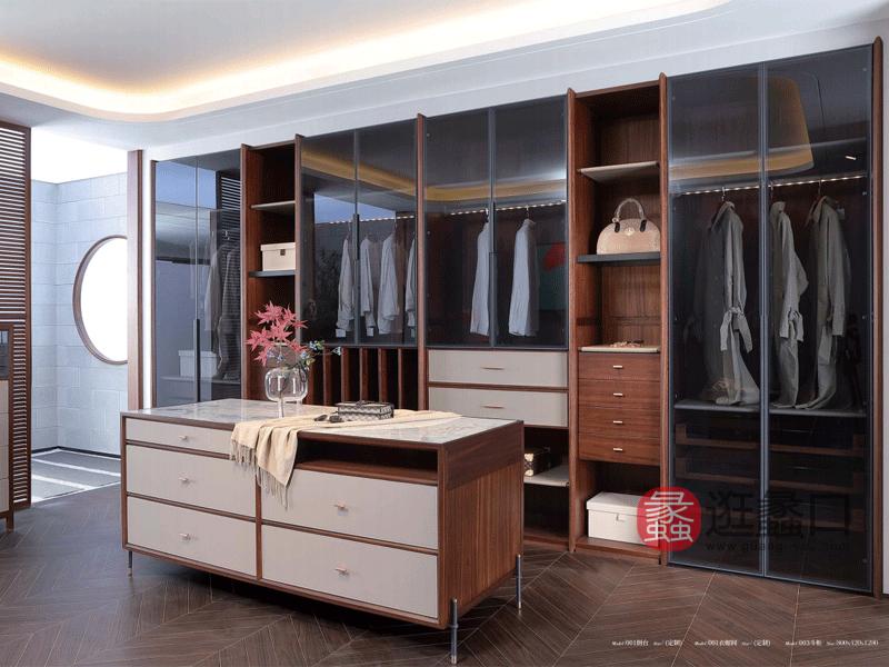 阅界新中式家具实木新中式卧室衣柜001衣帽架