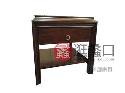 健辉家居·圣多娜轻奢家具桃花芯木美式卧室床头柜SDN009