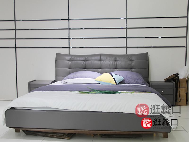 富仁源-软体系列现代卧室简约时尚双人舒适大床