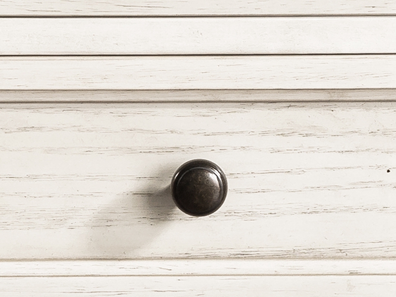 奥克拉 美式轻奢板木结合水性漆实木框架橡胶木贴红橡木卧室三抽柜床头柜1760018
