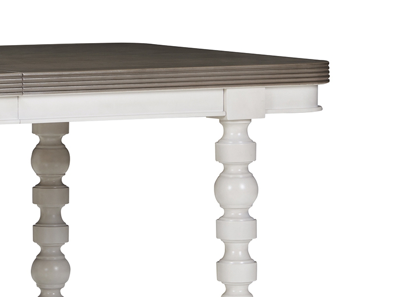 奥克拉 美式轻奢A级艳阳花A级橡胶木环保漆锌合金电镀长餐桌1770028