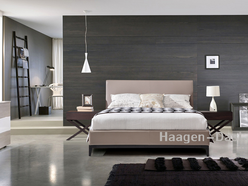 【哈根达私·欧尚格家居】意式现代极简卧室北美白蜡木实木艺术舒适双人床