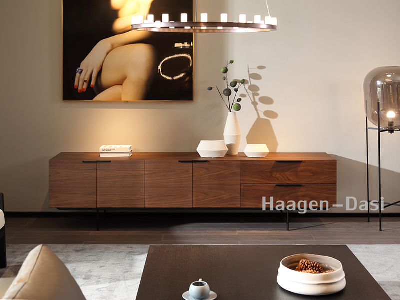 【哈根达私·欧尚格家居】意式现代极简客厅北美白蜡木实木简单电视机柜