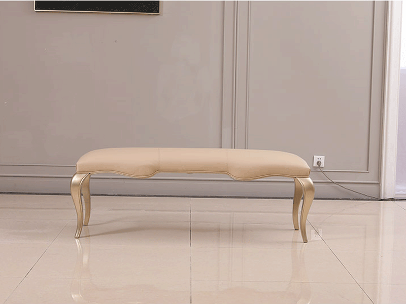 艾丽家具美式卧室床尾凳实木床前凳H8506床前凳
