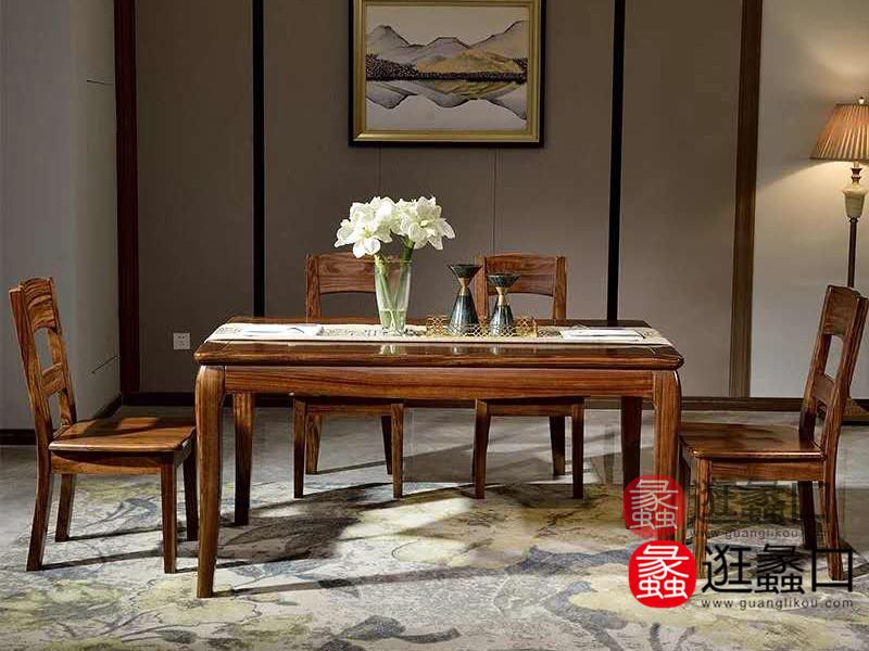 蠡口家具城合木源家具中式餐厅简约实用餐桌椅