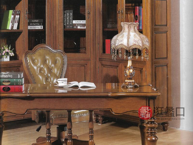 奥斯汀家具美式套房实木家具简约书桌椅组合