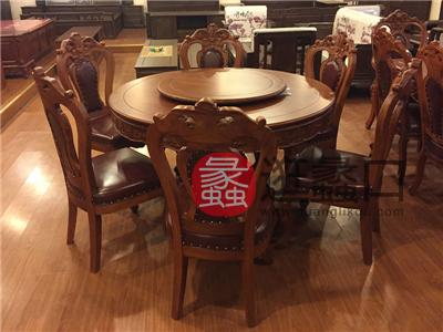 光明红木家具中式古典餐厅红木餐桌椅