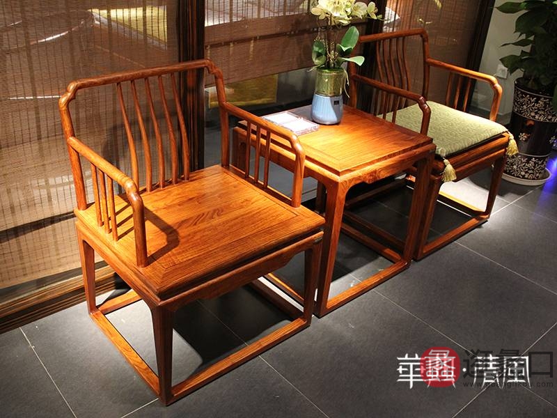 华典清风·欧尚格家居家具新中式客厅红木刺猬紫檀休闲桌椅