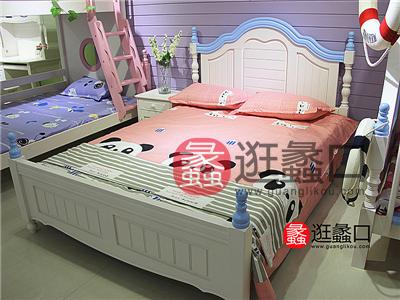 蠡口家具城迪乐童年家具现代简约白色卧室儿童床