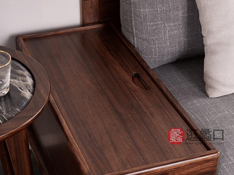 木梵家具现代客厅沙发HX53三人沙发实木沙发组合 转角沙发 小户型沙发