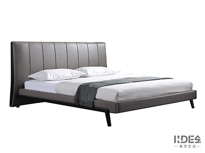 现代风格PU皮实木框架卧室大床双人床 1.5米1850*2200*1080mm