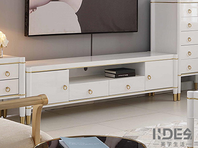 现代美式风格进口实木纯铜装饰电视柜  1800*450*500
