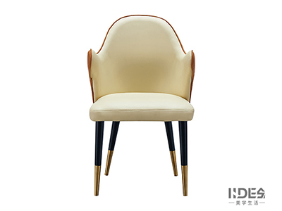 纽约 现代美式超纤座包实木底架餐椅1190228尺寸590*560*860