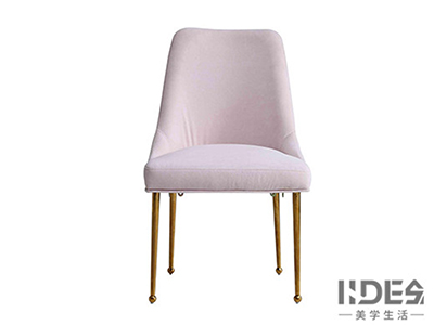 现代美式风格粉色+金属餐椅 630*450*930