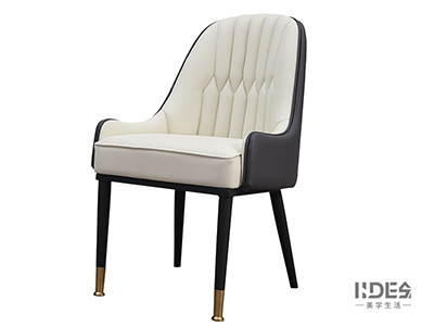 indes美学生活家居 现代美式进口超纤面料实木脚椅子1190167