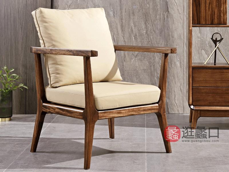 木梵家具现代客厅休闲椅HX57单人沙发椅 懒人沙发 真皮沙发