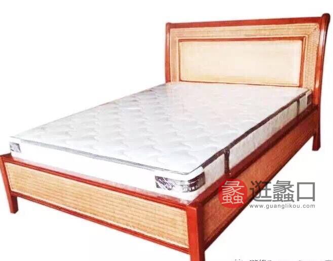 新款双人大床简约现代卧室置物架