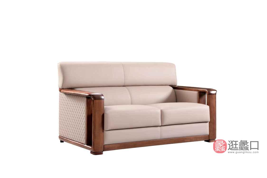 柏森优品LD+现代客厅沙发实木沙发南美胡桃木沙发S3710-2