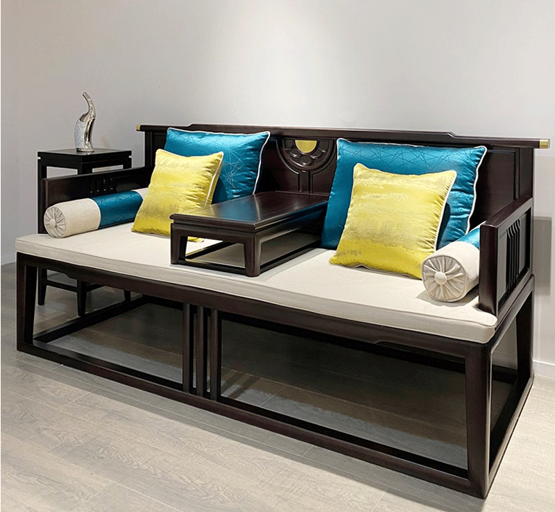 灵晔家具新中式客厅沙发tx601lhc罗汉床新中式沙发实木沙发禅意家具