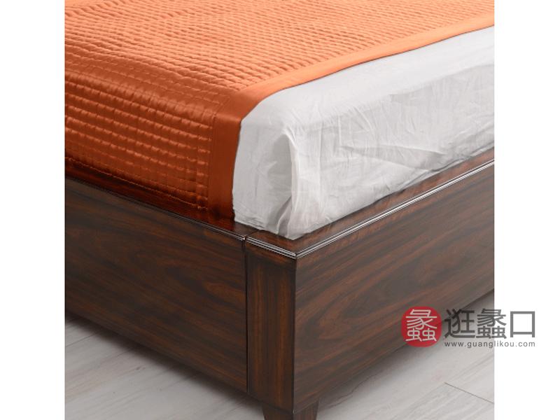 名耀别墅定制家具轻奢卧室床Y-C-001印象名耀系列实木床