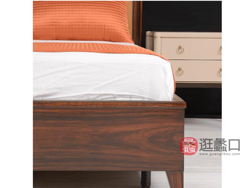 名耀别墅定制家具轻奢卧室床Y-C-001印象名耀系列实木床