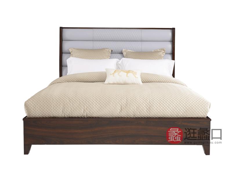 名耀别墅定制家具轻奢卧室床Y-C-002印象名耀系列实木床