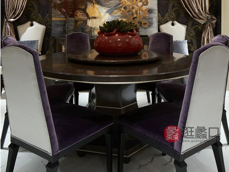 名耀别墅定制家具轻奢美式餐厅餐桌椅布莱美系列B-CT-001实木简约餐桌