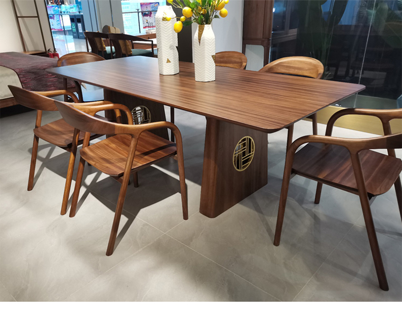 2.2米实木长餐桌D8104长餐桌