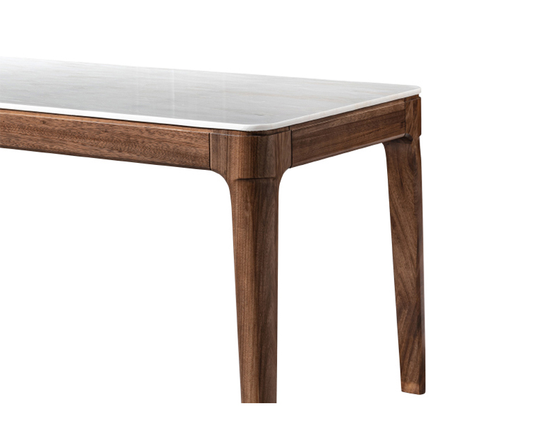 1..6米实木大理石面餐桌D8107长餐桌