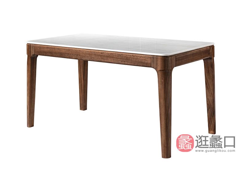 苏院家具新中式餐厅餐桌椅1..6米实木大理石餐桌D8107长餐桌