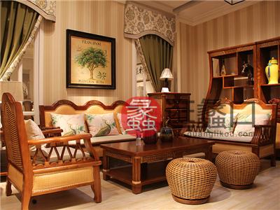 小藤匠 中式客厅印尼藤真藤双人位+三人位+单人位沙发