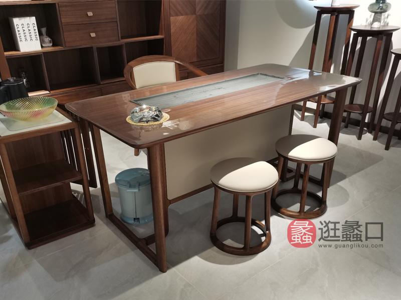 苏院家具新中式书房茶台茶桌椅实木新中式茶桌E8302茶桌