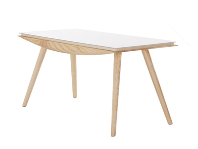 泊系列 现代简约浅色1.4米实木桌腿餐桌椅0100017