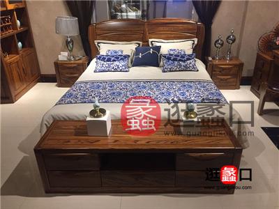 奈图传世乌金家具中式古典卧室双人实木大床/床头柜
