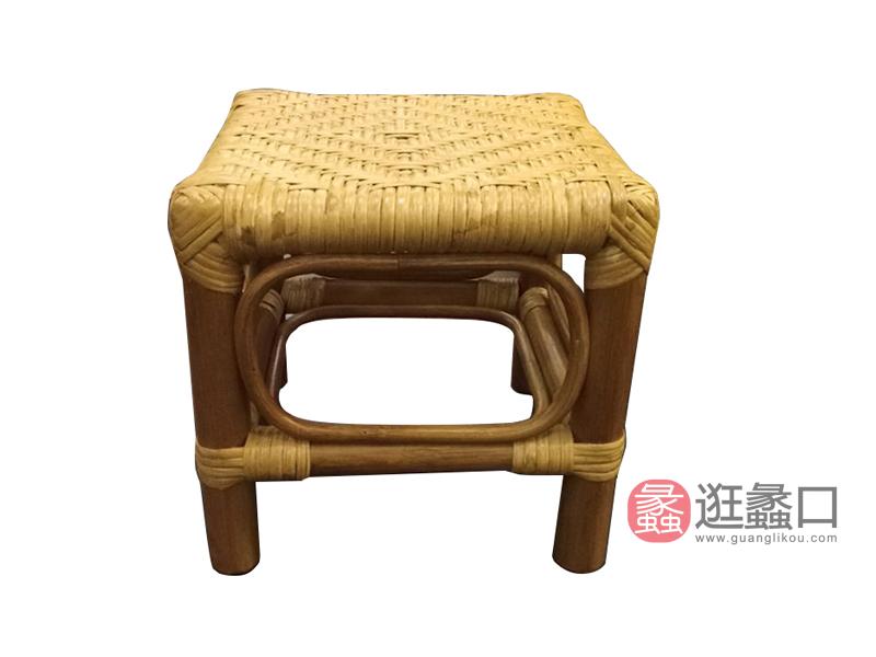 翡翠藤器家具 咔咔凳简约现代阳台户外桌椅     ​