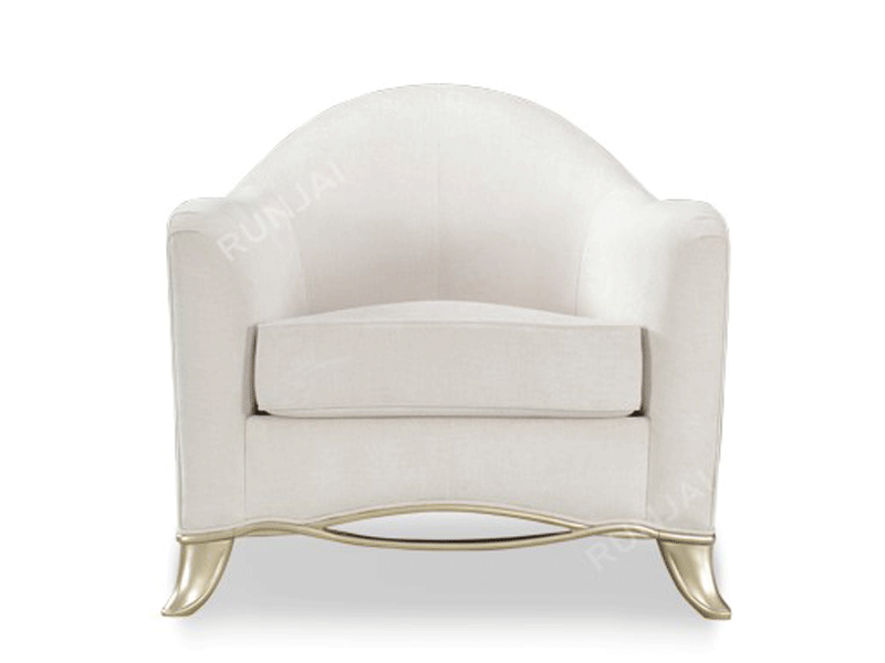 诺思家具美式客厅沙发混纺棉麻M802单人沙发
