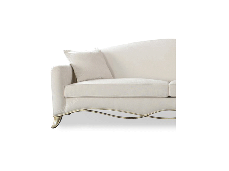 诺思家具美式客厅沙发M802三人沙发轻奢香槟金色