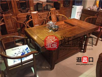宏仁居红木家具中式古典餐厅红木茶桌/茶椅