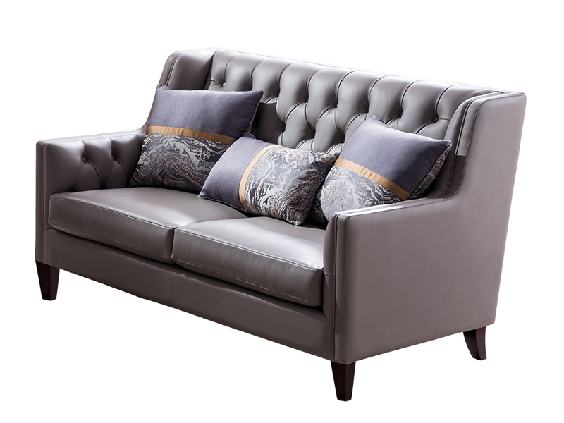 威灵顿家具美式客厅沙发现代美式真皮沙发组合简美客厅套装家具轻奢双人沙发X801-29