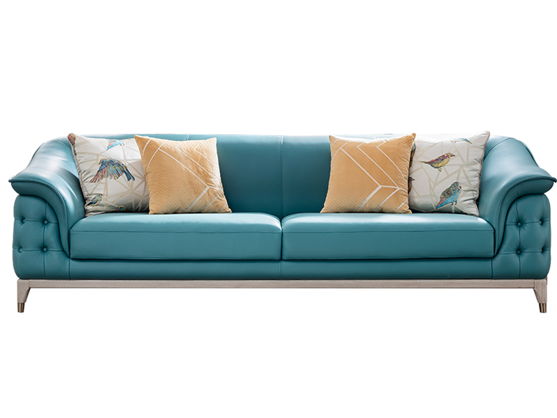 威灵顿家具美式客厅沙发美式轻奢沙发简美真皮沙发简约现代客厅沙发组合X802-19