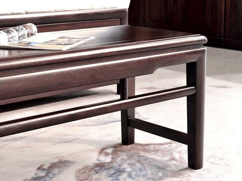 雅沐家具新中式卧室床尾凳TX601DZ实木凳子 长凳子 休闲椅 卧室床尾凳
