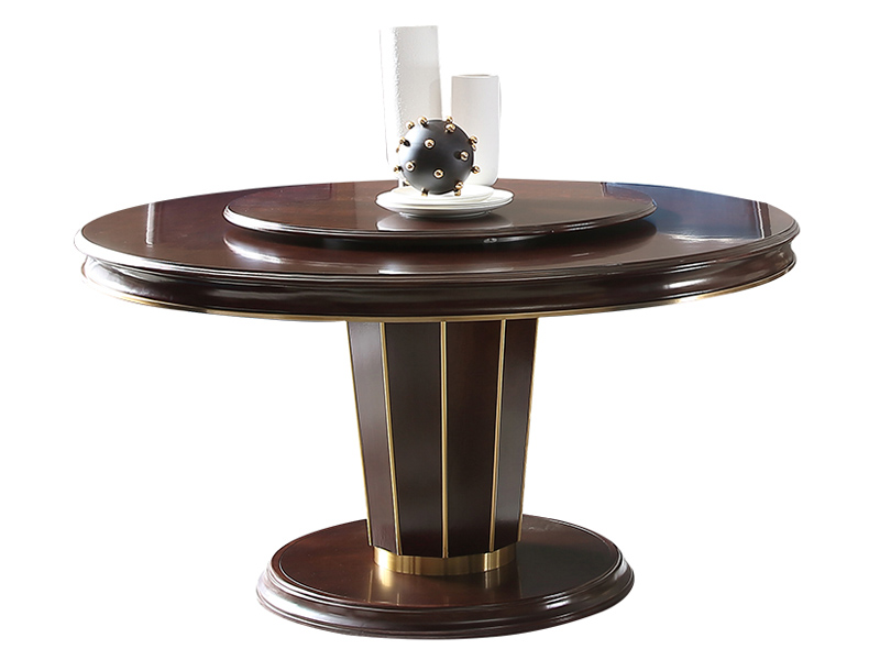 威灵顿家具美式餐厅餐桌椅轻奢美式圆餐桌简约现代实木圆形餐桌简美餐厅餐台G801-25